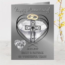 Christelijke Diamond Wedding Jubileum Card Kaart