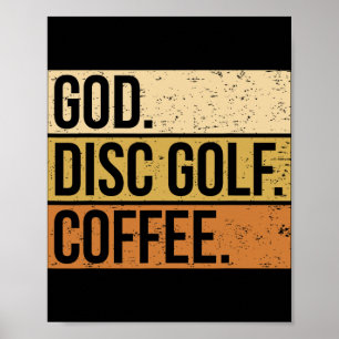 Christelijke Discgolfspeler die zegt Ik God. Discg Poster