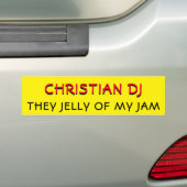 Christelijke DJ They Jelly of My Jam Yellow Bumpersticker (Op auto)