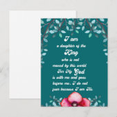 Christelijke dochter van de koning Christelijk  Briefkaart (Voorkant / Achterkant)