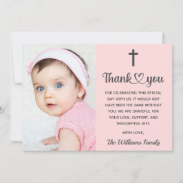 Christelijke doop Eerste communie Religieus Bedankkaart