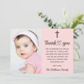 Christelijke doop Eerste communie Religieus Bedankkaart (Staand voorkant)