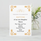 CHRISTELIJKE DOOPUITNODIGING KAART (Staand voorkant)