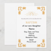 CHRISTELIJKE DOOPUITNODIGING KAART (Voorkant / Achterkant)