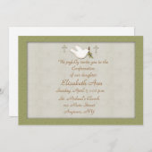 Christelijke Dove Invitation Kaart (Voorkant / Achterkant)