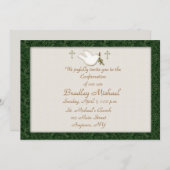 Christelijke Dove Invitation Kaart (Voorkant / Achterkant)