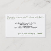 Christelijke dove-pastor-christenkaart visitekaartje (Achterkant)