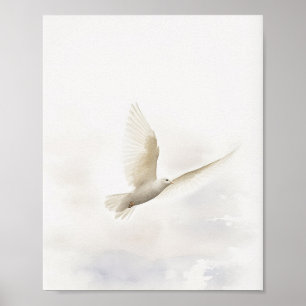 Christelijke Dove Waterverf Art Print