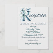 Christelijke Doves Wedding Receptie Enclosure Kaar Informatiekaartje (Voorkant / Achterkant)