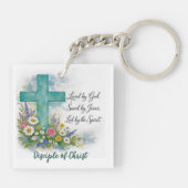 Christelijke Drie-eenheid Gepersonaliseerde Sleute Sleutelhanger (Achterkant)