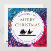 Christelijke DRIE WISE MANNEN Kerstmis Feestdagenkaart (Voorkant / Achterkant)