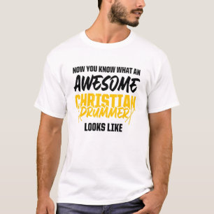 Christelijke Drummer Church Worship Drum Player 59 T-shirt