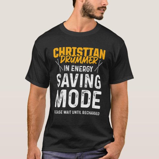 Christelijke Drummer Church Worship Drum Player T-shirt (Voorkant)