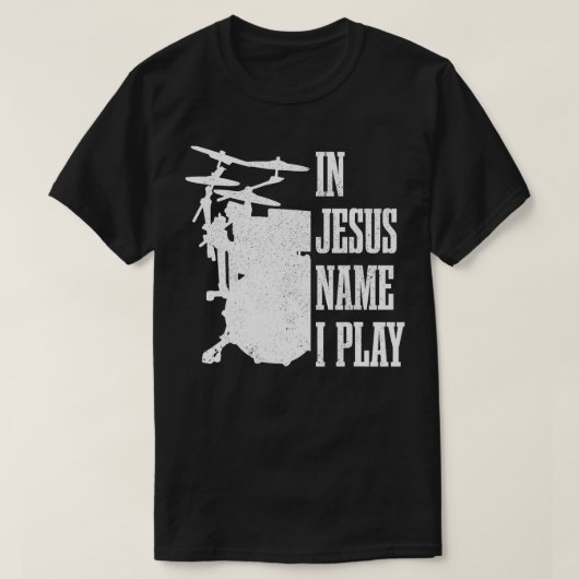 Christelijke drummer drummer tast drumming voor Je T-shirt (Design voorkant)