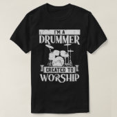 Christelijke Drummer Gift Idea voor drummers die r T-shirt (Design voorkant)