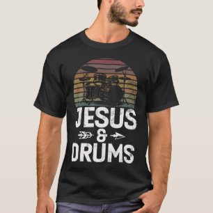 Christelijke Drummer Jezus Drums Drumstokjes Geloo T-shirt