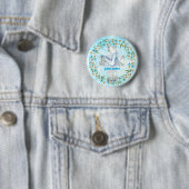 Christelijke Duif Kruis knop Ronde Button 5,7 Cm (In situ)