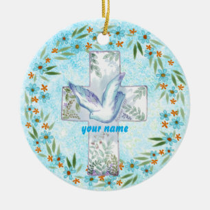 Christelijke Duif Kruis ornament