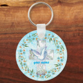 Christelijke Duif Kruis sleutelhanger (Voorkant)