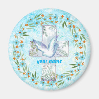 Christelijke duif kruismagneet magneet