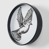Christelijke Duif Wandklok (Hoek)