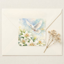 Christelijke Duif Witte Lelie Sticker