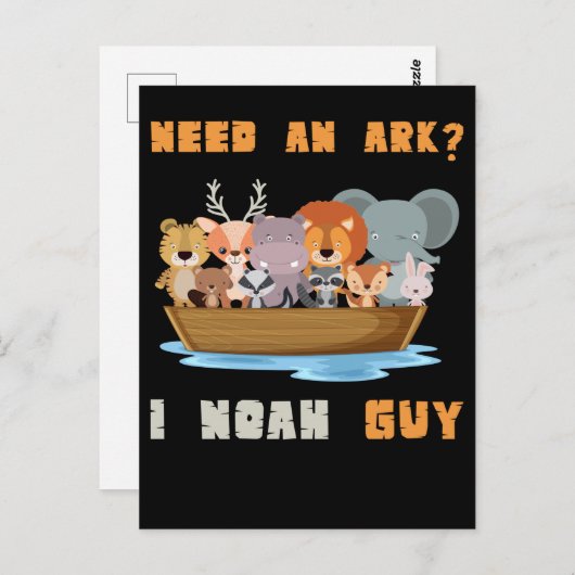 Christelijke duiveldieren Noah Ark Religieuze un Briefkaart (Voorkant / Achterkant)