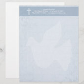 Christelijke dwars- en gedistilleerde blauw briefhoofd sjabloon (Voorkant / Achterkant)