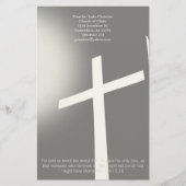 Christelijke dwarsbalk op zwart briefpapier (Voorkant)