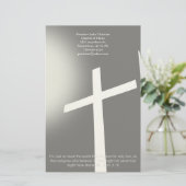 Christelijke dwarsbalk op zwart briefpapier (Staand voorkant)