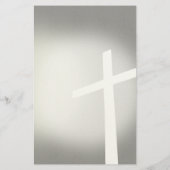 Christelijke dwarsbalk op zwart briefpapier (Achterkant)