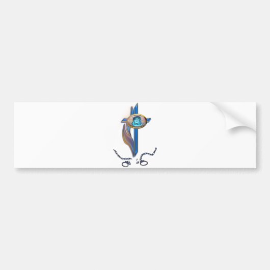 Christelijke dwarskettingen bumpersticker (Voorkant)