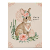 Christelijke Easter Bunny afdrukbare muurkunst Perfect Poster (Voorkant)