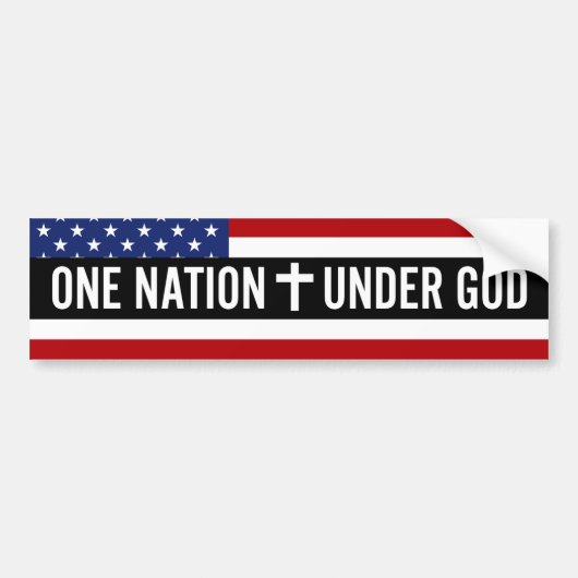 Christelijke Eén natie onder God Bumpersticker (Voorkant)