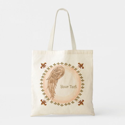Christelijke eenvleugelengelengel tote bag (Achterkant)