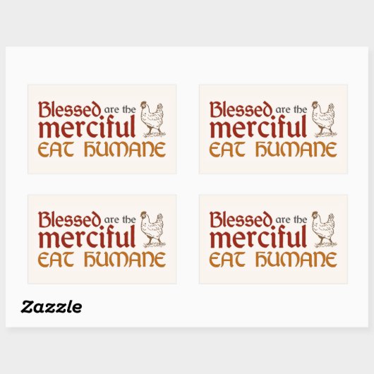 Christelijke "Eet humane" Sticker (Vel)