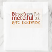 Christelijke "Eet humane" Sticker (Tas)