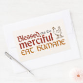 Christelijke "Eet humane" Sticker (Envelop)