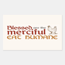 Christelijke "Eet humane" Sticker