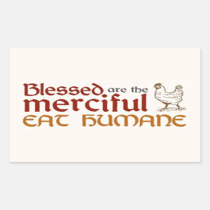 Christelijke "Eet humane" Sticker