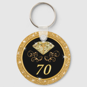 Christelijke Elegant Cheap 70th Birthday Party Fav Sleutelhanger