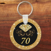 Christelijke Elegant Cheap 70th Birthday Party Fav Sleutelhanger (Voorkant)