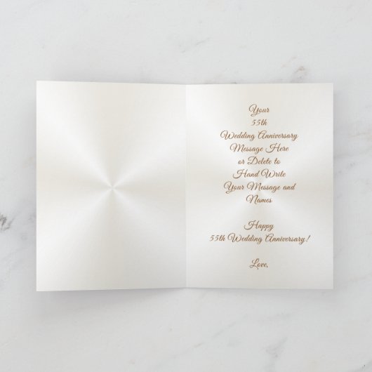 Christelijke Emerald 55e bruiloft Jubileum Kaarten (Binnen)