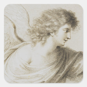 Christelijke engel door Francesco Bartolozzi Vierkante Sticker