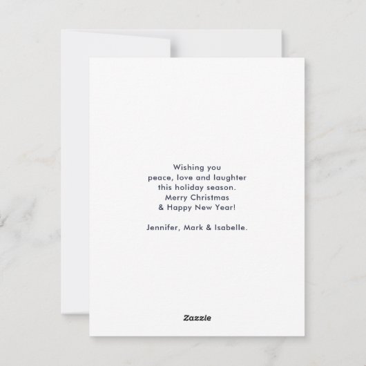 Christelijke engel herder met schapen vrede op aar feestdagenkaart (Achterkant)