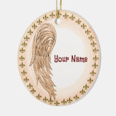 Christelijke engel met één vleugel keramisch ornament (Links)