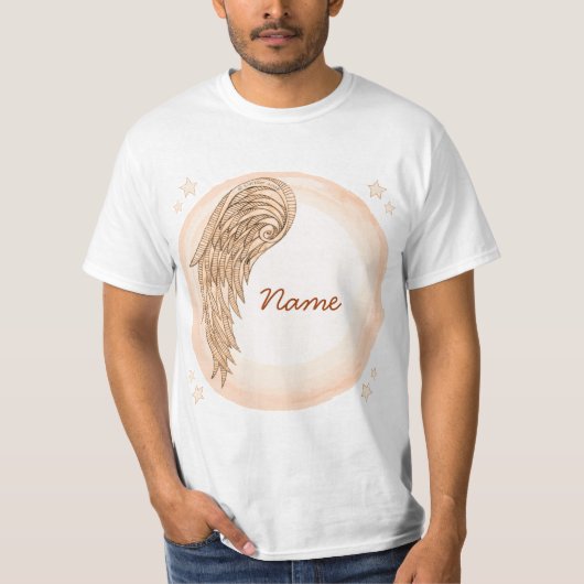 Christelijke engel met één vleugel t-shirt (Voorkant)