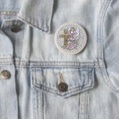 Christelijke Engel Mijn Rozen Kruis Knop Ronde Button 5,7 Cm (In situ)