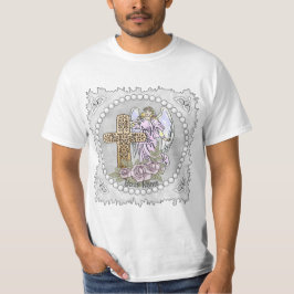 Christelijke Engel Mijn Rozen Kruis T-Shirt