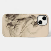 Christelijke engel zittend op een steen Case-Mate iPhone case (Achterkant (horizontaal))
